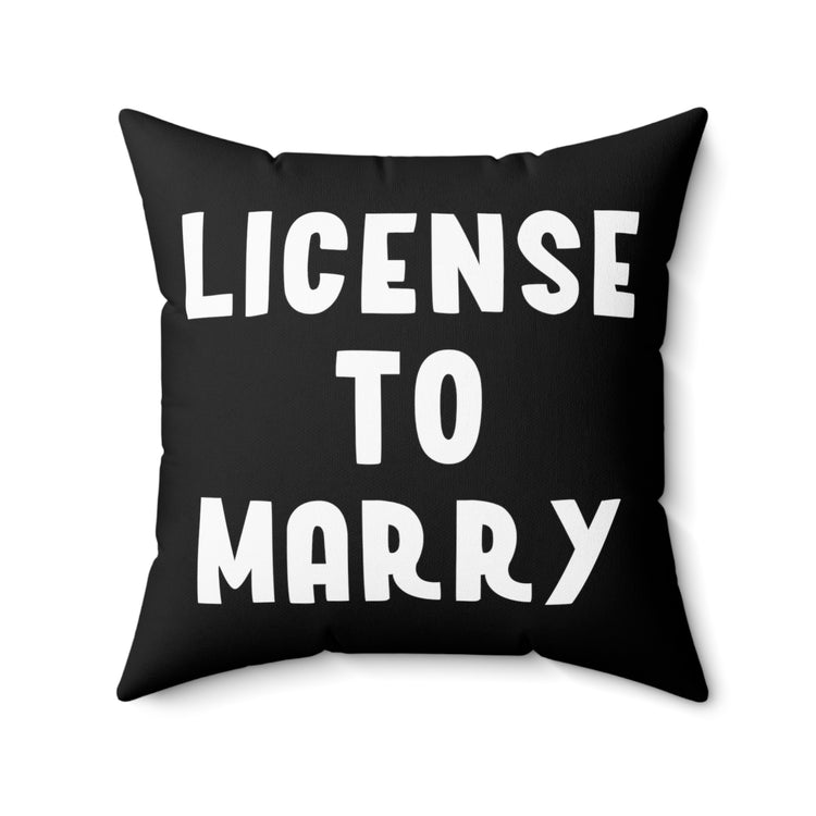 Humorous Matrimonial Officiants Sarcastic Ordained Reverends Spun Polyester Square Pillow