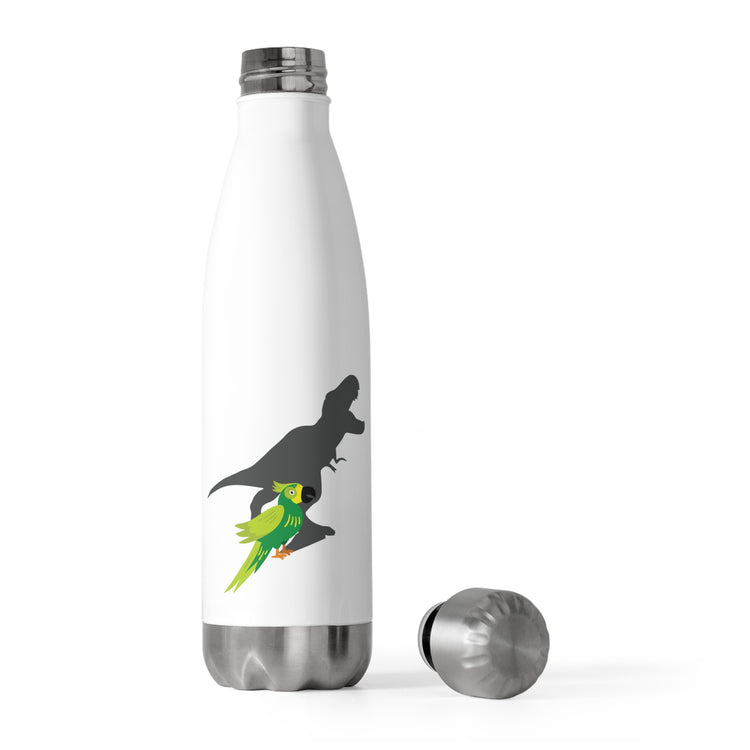 Humorous Screaming Parrot Courageous Dinos Tee Shirt Gift | Hilarious Cockatiel Graphic Gag Men Women T Shirt 20oz Insulated Bottle