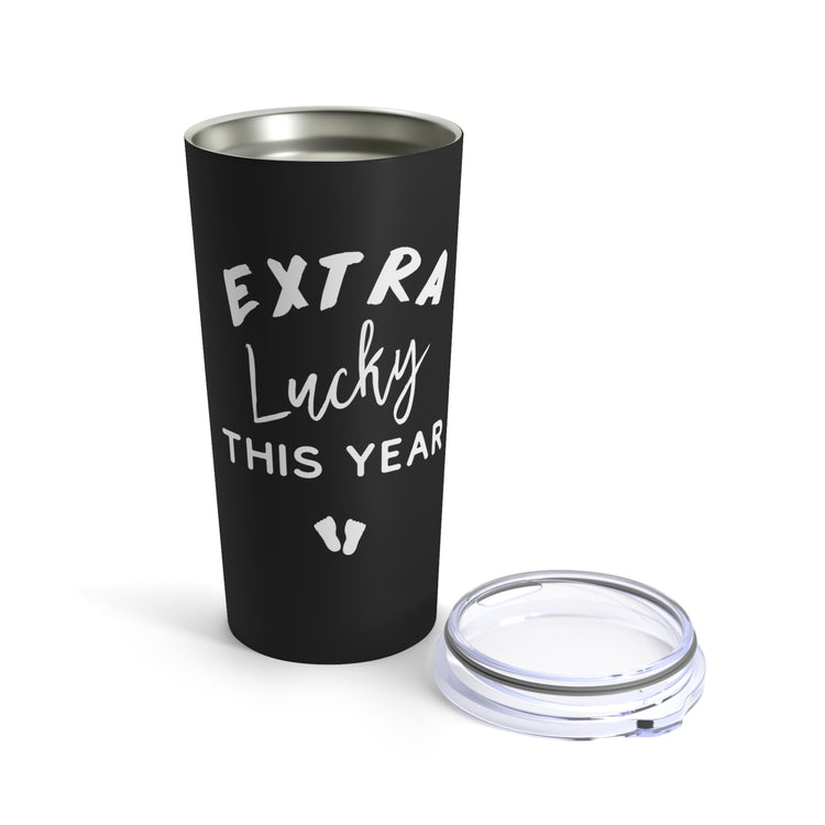 Extra Lucky This Year Thankful Future Mom Baby Bump Tumbler 20oz