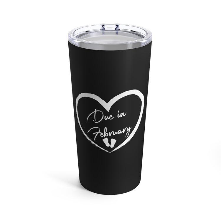 Due In February Future Mom Baby Bump Tumbler 20oz