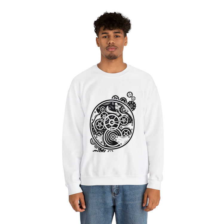 Vintage Steampunk Clock Mechanical Sarcastic Gears Machines Unisex Crewneck Sweatshirt