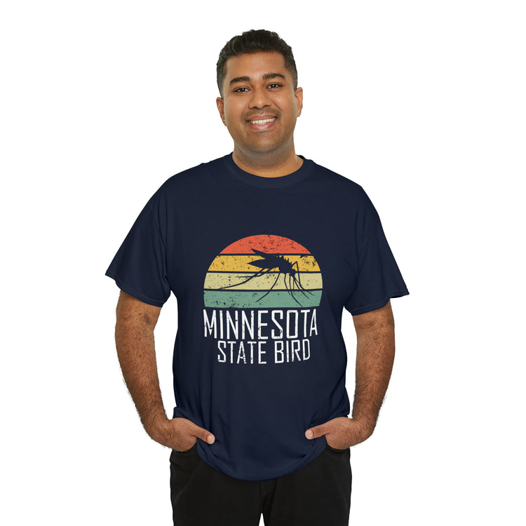 Shirt Funny Minnesota State Mosquitoes Bug Graphic Camping Outdoor Insect Wilderness T-Shirt Unisex Heavy Cotton Tee