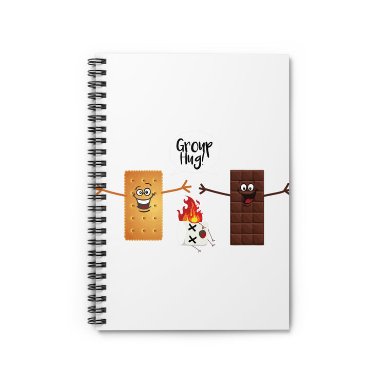 Funny Group Hug Smores Chocolate Marshmallow Spiral Notebook - Ruled Line