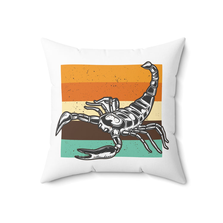 Vintage Venomous Insects Enthusiasts Distressed Spun Polyester Square Pillow