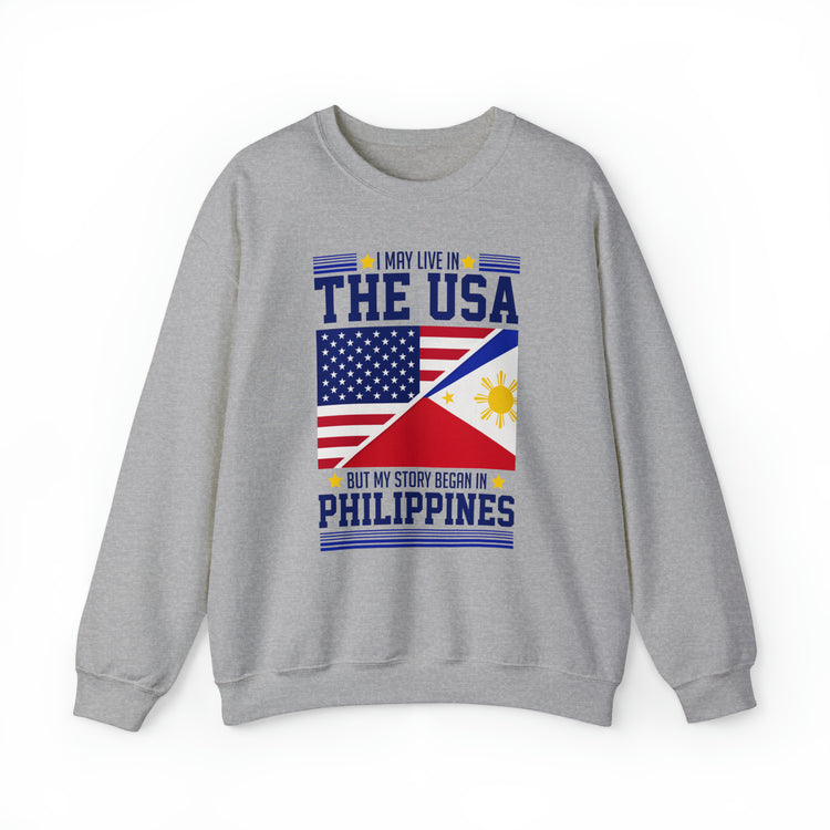 Funny American Filipinos Sarcastic Filipino Mockery USA Unisex Crewneck Sweatshirt