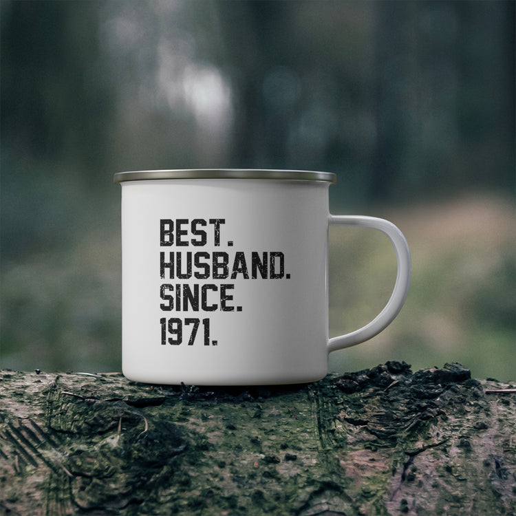 Hilarious Supportive Husband Spouses Marriage Partner Marry Enamel Camping Mug