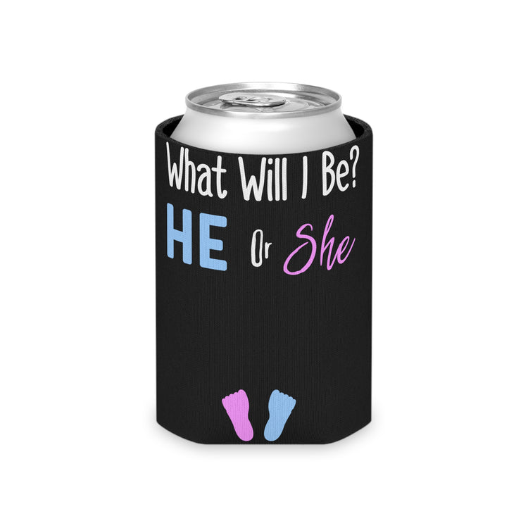 What Will I Be He or She Gender Reveal Can Cooler