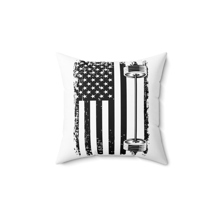 Hilarious Chauvinistic Bodybuilding Physical Fitness Patriotism  Bodybuilders Spun Polyester Square Pillow