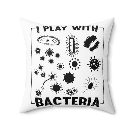 Novelty Microbiologist Scientist Researcher Tech Enthusiast Spun Polyester Square Pillow