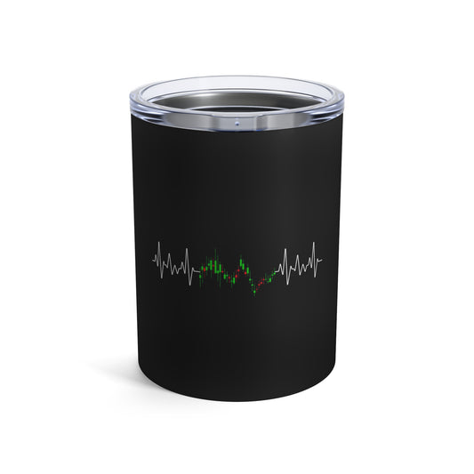 Hilarious Trading Enthusiasts Pulsation Graphic Mockery Pun Humorous Stockholders Heartbeat Illustration Gags Tumbler 10oz