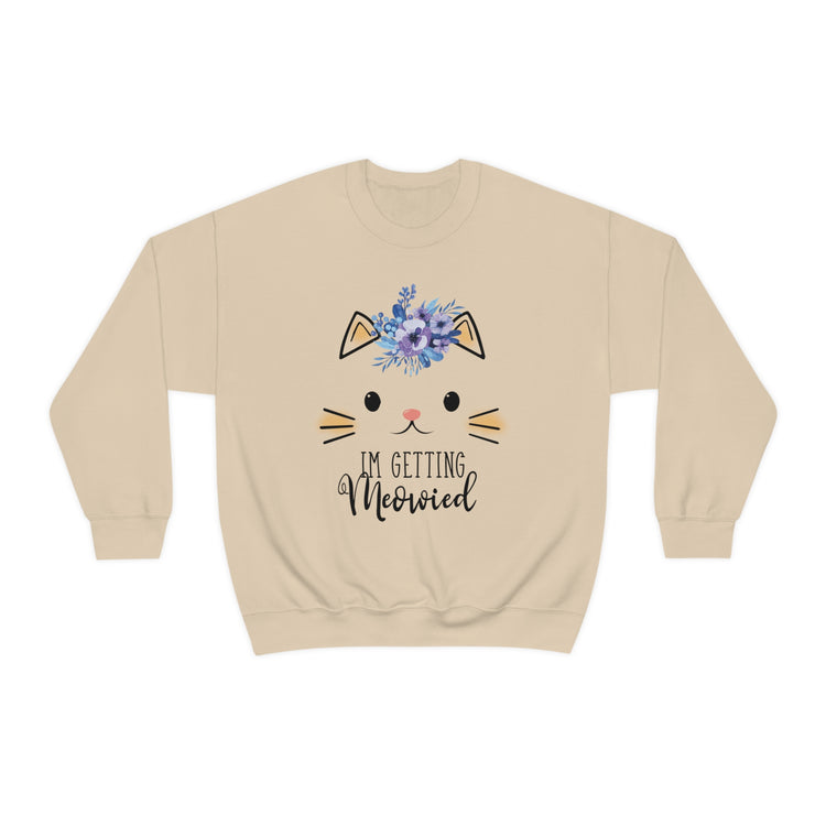 Hilarious Fiance Engagement Sarcastic Kitten Statements Humorous Nuptials Mockeries Gags Unisex  Crewneck Sweatshirt