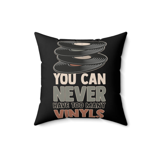 Hilarious Vinyl Contentment Sarcastic Composers Spun Polyester Square Pillow