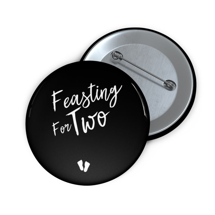 Feasting For Two Tank Top Maternity Clothes Custom Pin Buttons