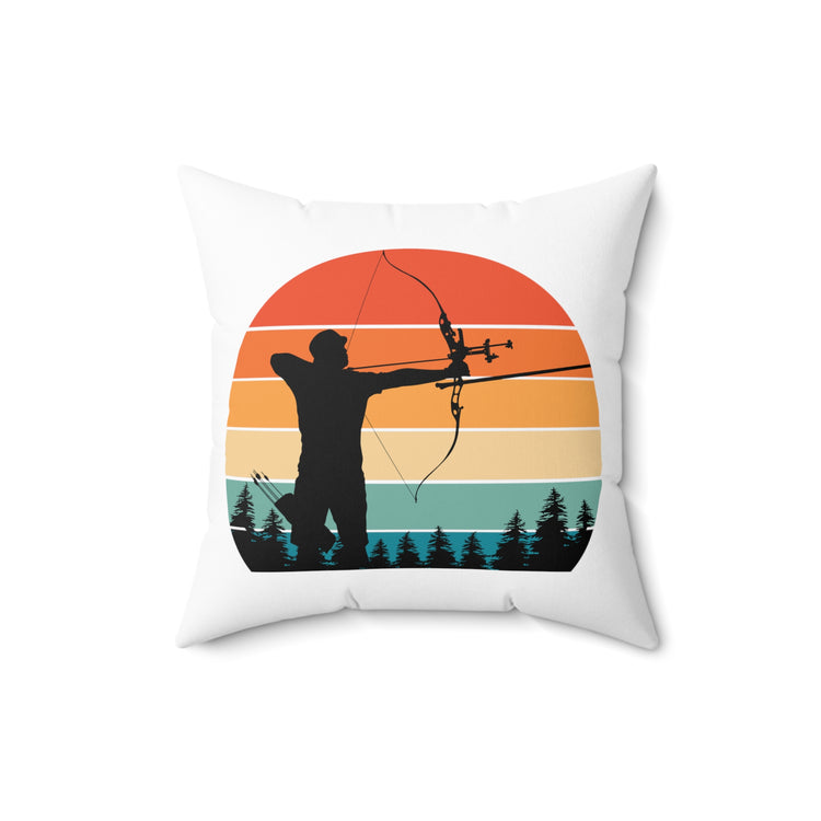 Novelty Old-Fashioned Archer Musketry Toxophilite Enthusiast Spun Polyester Square Pillow