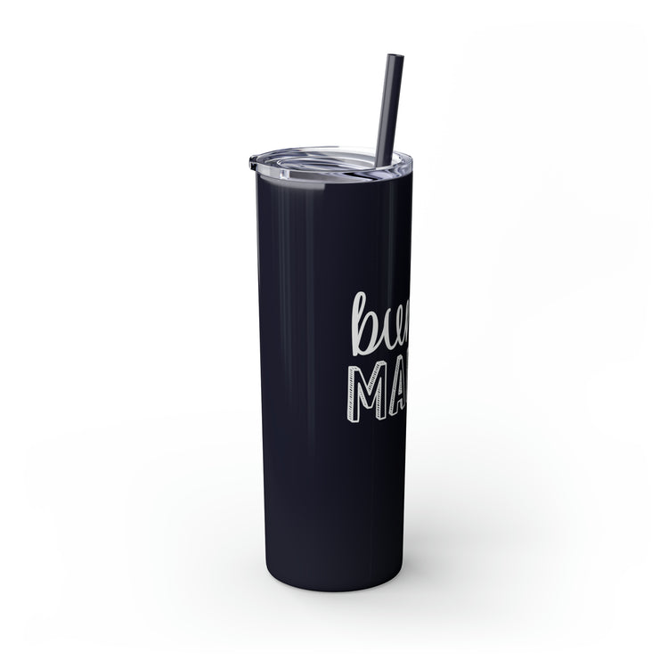 Bun Baker and Bun Maker New Dad and Future Mom Shirts Skinny Tumbler with Straw, 20oz