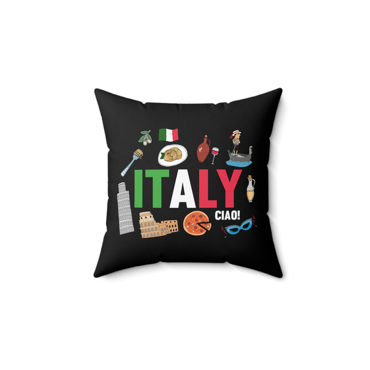 Hilarious Italia Cultural Civilization Nationalism Novelty Society Spun Polyester Square Pillow