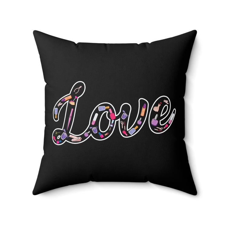 Novelty Beautician Cosmetician Cosmetics Hairdresser Manicuring Cosmetologist Aesthetician Spun Polyester Square Pillow