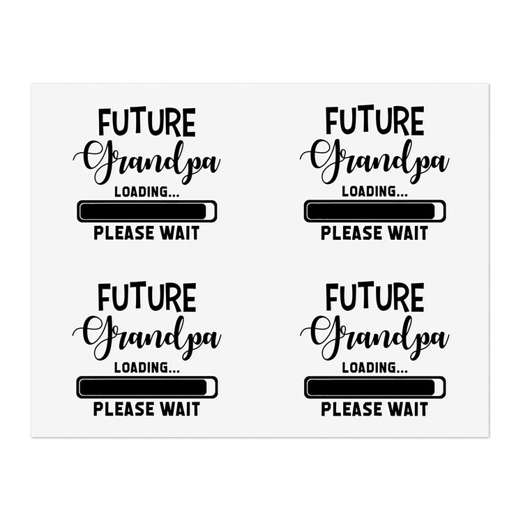 Future Grandpa Loading Please Wait Promoted To New Grandpa Gift Sticker Sheets