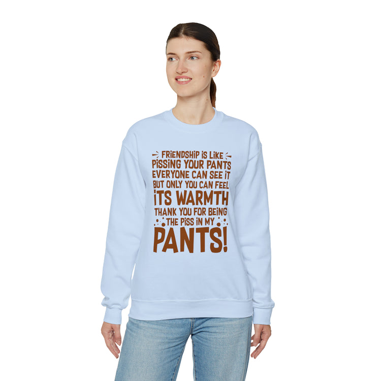 Hilarious Introverted Friendships Sarcastic Pissing Friends Unisex Crewneck Sweatshirt