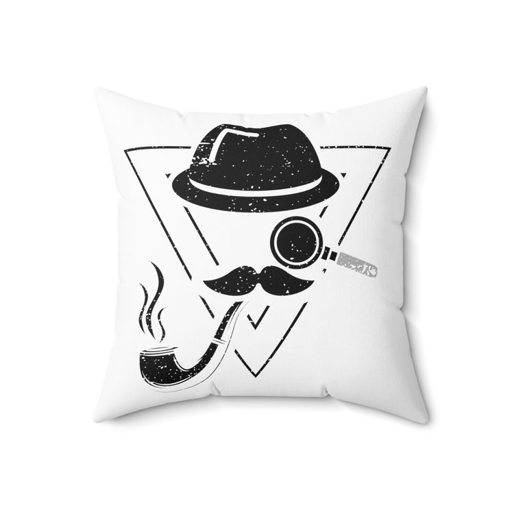 Funny Investigating Reporters Inspectors Investigators Illustration Gag Spun Polyester Square Pillow