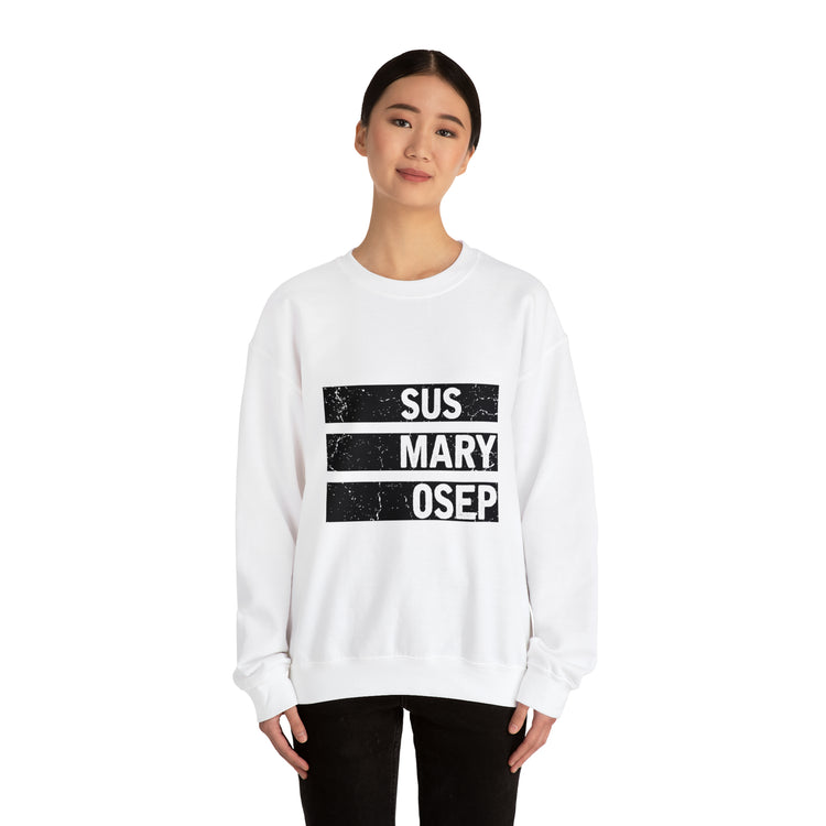 Hilarious SUS MARY OSEP Frustrated Slang Expression Asian Country Crewneck Sweatshirt