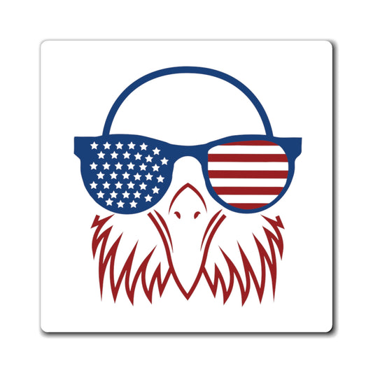 Cute Patriotic Eagle American Flag Graphic Novelty 4th Of July Freedom Magnets