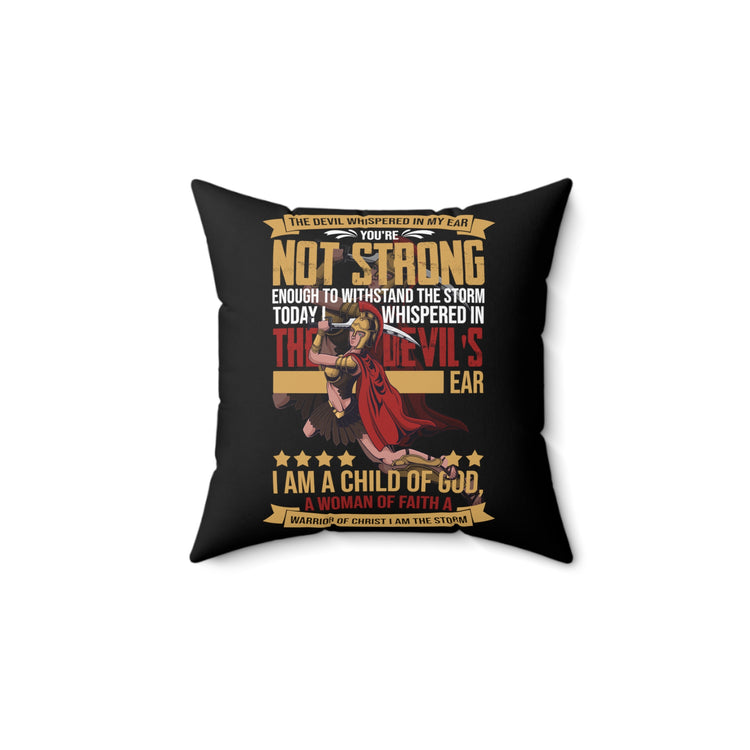 Inspiring Christianity Statements Inspirational Religious Vintage Pastor Spun Polyester Square Pillow