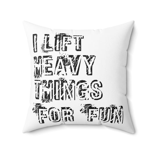 Hilarious Weightlifting lifting Weightlifter Humorous Bodybuilding Spun Polyester Square Pillow