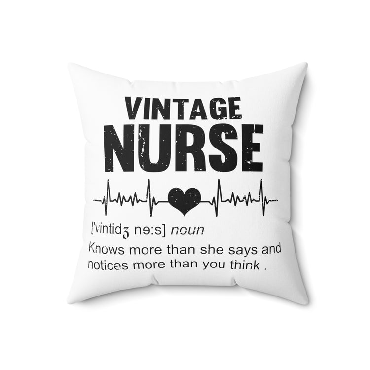 Novelty Nurse Registered  Physician  Medical Worker Hospital Caregiver Spun Polyester Square Pillow