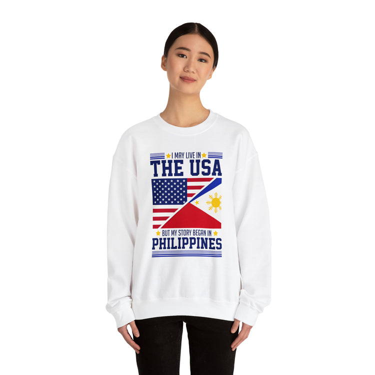 Funny American Filipinos Sarcastic Filipino Mockery USA Unisex Crewneck Sweatshirt