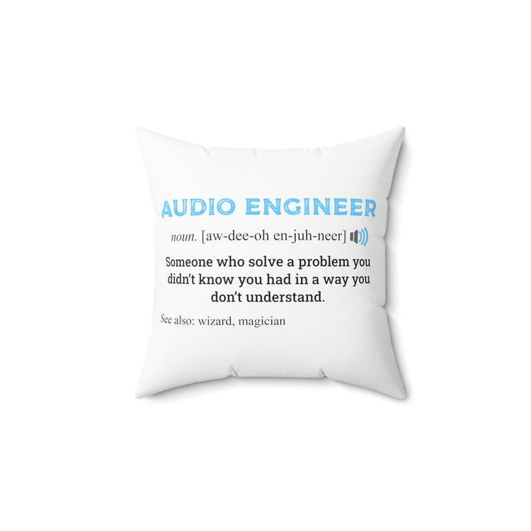 Novelty Soundman Recordist Technologist Auditory Audial Spun Polyester Square Pillow