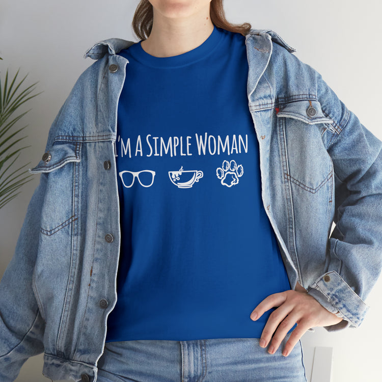 Shirt Funny I'm A Simple Woman Outdoor Enthusiast  Nature Lover T-Shirt Unisex Heavy Cotton Tee