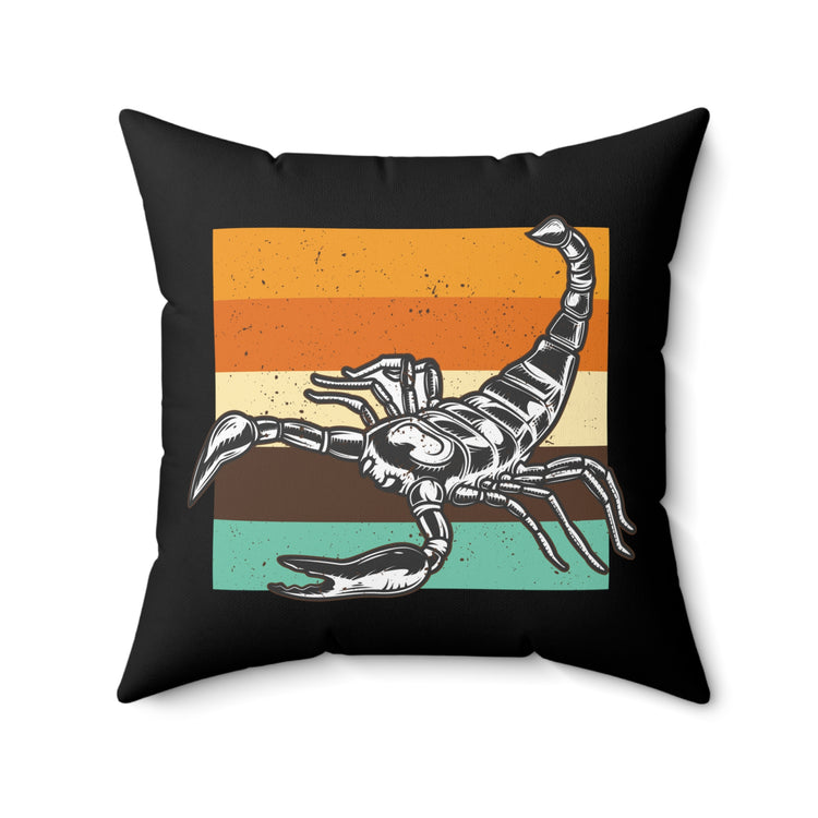 Vintage Venomous Insects Enthusiasts Distressed Retro Poisonous Species Scientists Spun Polyester Square Pillow