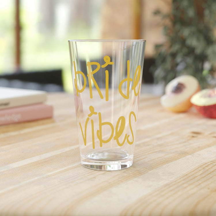 Bride Vibes Bachelorette Party Bridal Shower Gift Pint Glass, 16oz