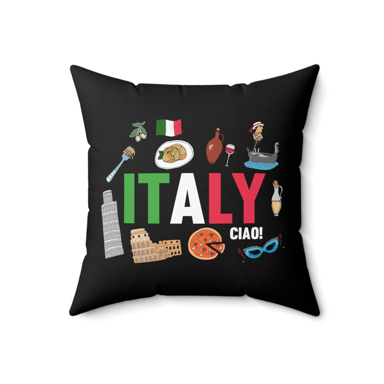 Hilarious Italia Cultural Civilization Nationalism Novelty Society Spun Polyester Square Pillow