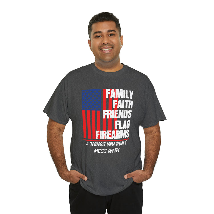 Shirt Vintage Families Faith Friends Servicemen Military Novelty Support Honor Patriotic T-Shirt Unisex Heavy Cotton Tee