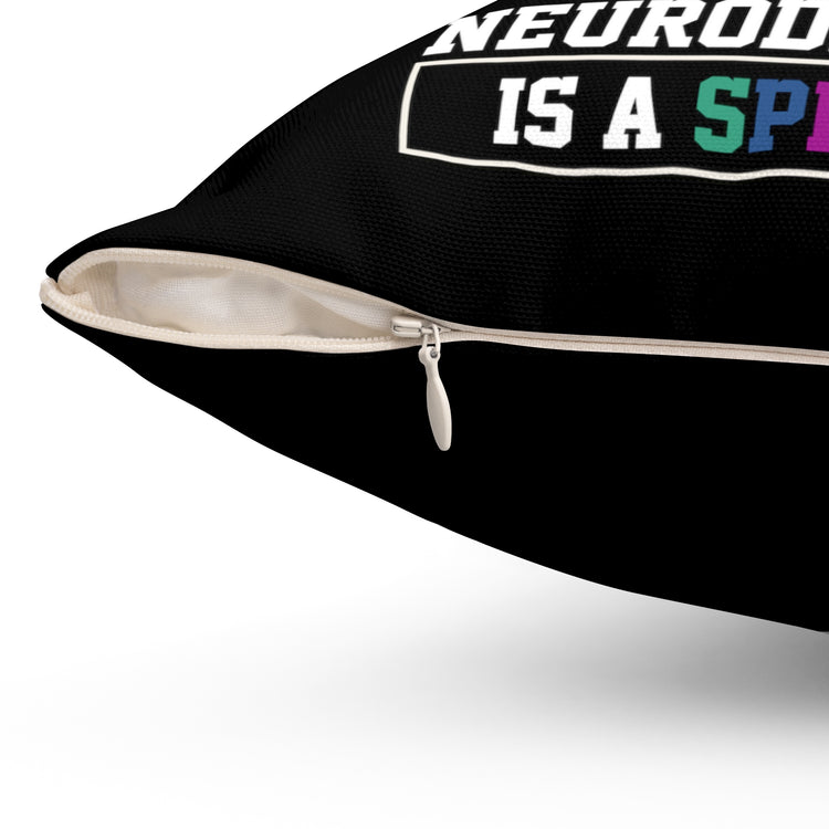 Hilarious Neurodiverse Neurology Neurologist Brain Hyperactivity Mind Awareness Spun Polyester Square Pillow