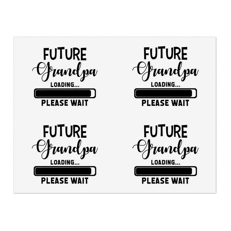 Future Grandpa Loading Please Wait Promoted To New Grandpa Gift Sticker Sheets