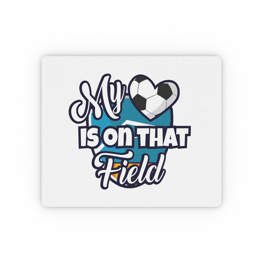 Cool Novelty Soccer Mama Sports Mom Tee Shirt Gift | Retro My Heart Is On That Field Game Day Men Women T Shirt Rectangular Mouse Pad