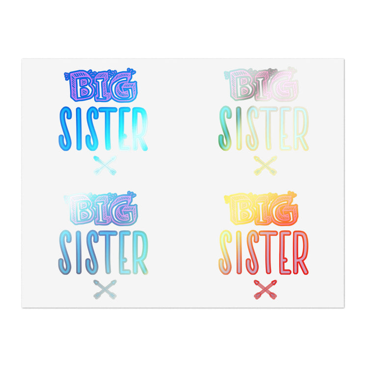 Big Sister Announcement Little Sticker Sheets