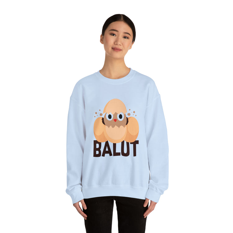 Funny Prideful Filipino Balut Illustration Philippines Balut Unisex Crewneck Sweatshirt