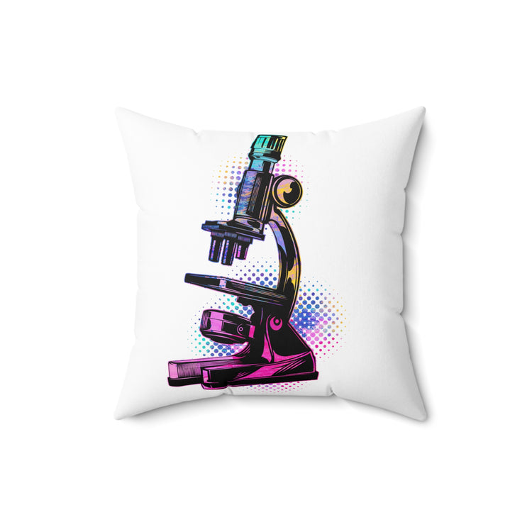 Humorous Researcher Microbiologist Scientist Tech Virology Lover Spun Polyester Square Pillow