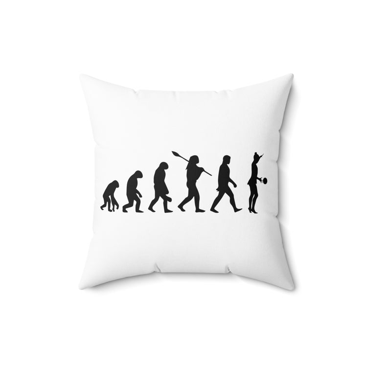 Hilarious Acrobatics Athletic Triathlon Weightlifting Pun Spun Polyester Square Pillow