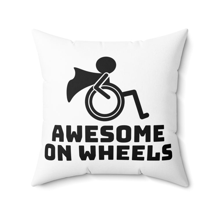 Novelty Person With Disability Pride Greatness Trolley Spun Polyester Square Pillow