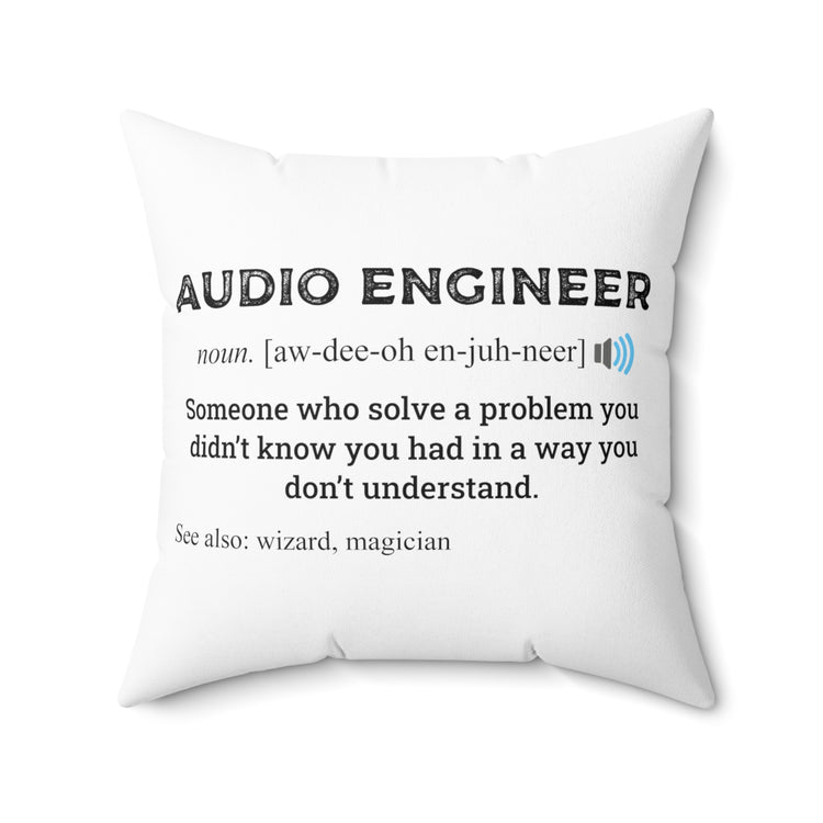 Novelty Soundman Recordist Technologist Auditory Audial Spun Polyester Square Pillow