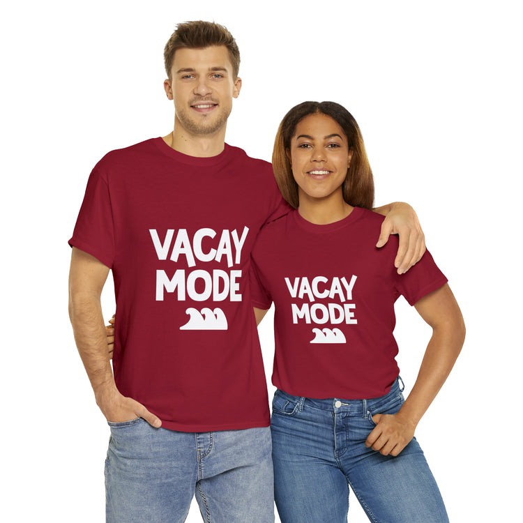 Shirt Funny Vacay Mode Travel Explore Vacation Adventure Companion T-Shirt Unisex Heavy Cotton Tee