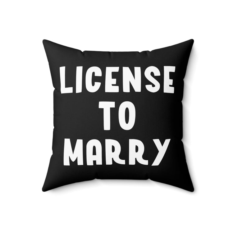 Humorous Matrimonial Officiants Sarcastic Ordained Reverends Spun Polyester Square Pillow