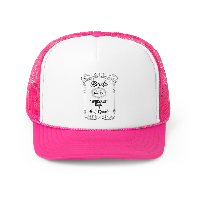 Funny Bridal Drinking Bachelorettes Partying Sayings Whiskey Trucker Caps