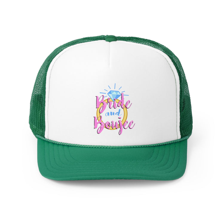 Humorous Drinking Bride Sarcastic Engagement Bridal Funny Trucker Caps