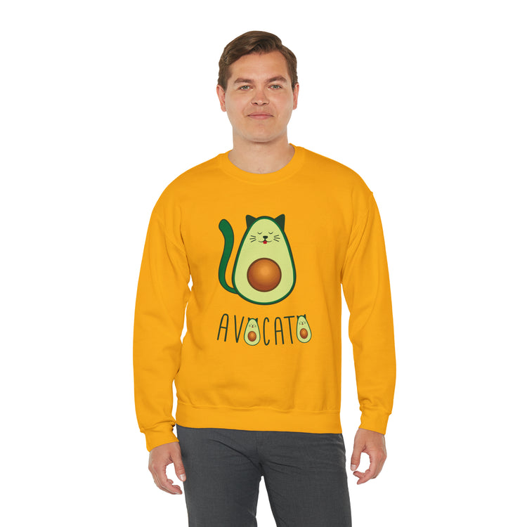 Cute Avocato For Men Women Cat Lover Unisex Crewneck Sweatshirt